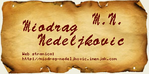 Miodrag Nedeljković vizit kartica